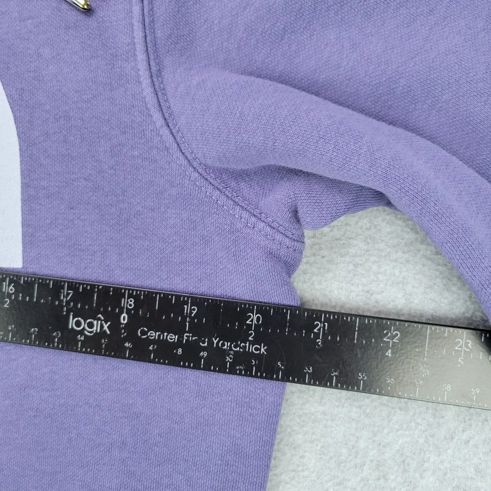 The North Face Hoodie Mens Small Purple Logo Pullover Fleece F23 721556-A7UNL